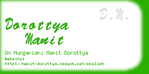 dorottya manit business card